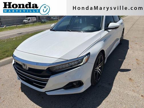 Platinum White Pearl 2021 Honda Accord Hybrid Touring Sedan