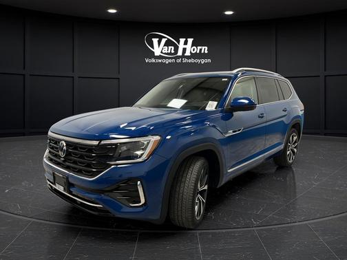 Blue Metallic 2025 Volkswagen Atlas 2.0T SEL Premium R-Line 4MOTION