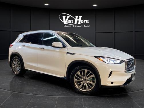 Lunar White 2025 INFINITI QX50 Luxe AWD