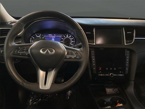 Lunar White 2025 INFINITI QX50 Luxe AWD