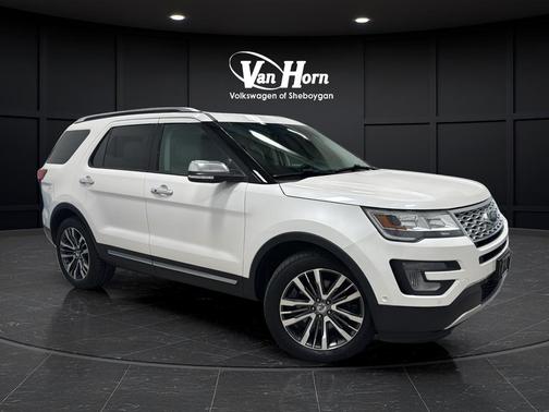 White Platinum Metallic Tri-Coat 2016 Ford Explorer Platinum
