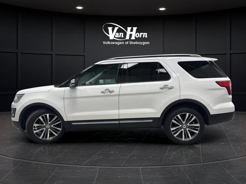 White Platinum Metallic Tri-Coat 2016 Ford Explorer Platinum
