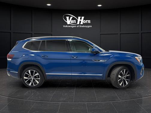 Mountain Lake Blue Metallic 2025 Volkswagen Atlas 2.0T SEL Premium R-Line 4MOTION