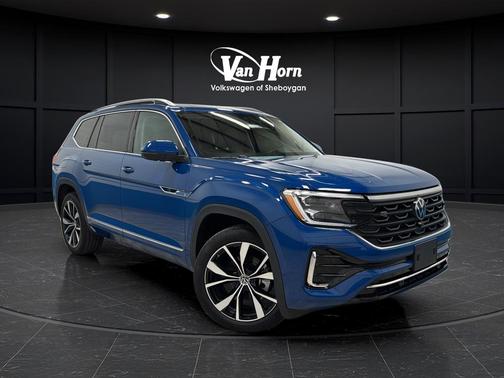 Mountain Lake Blue Metallic 2025 Volkswagen Atlas 2.0T SEL Premium R-Line 4MOTION