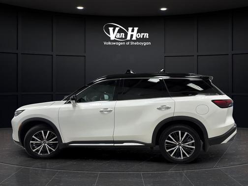 Majestic White/Black Obsidian 2024 INFINITI QX60 AUTOGRAPH