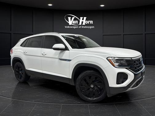 Pure White 2024 Volkswagen Atlas Cross Sport 2.0T SE w/Technology 4MOTION