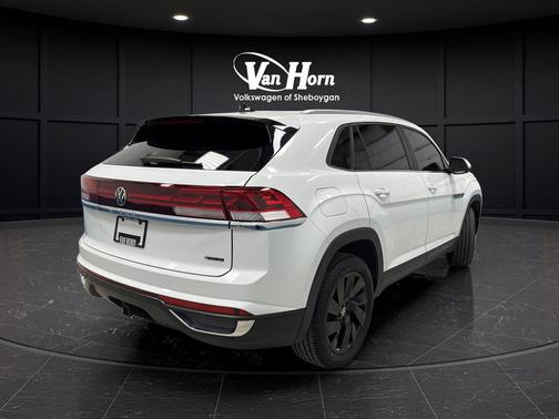 Pure White 2024 Volkswagen Atlas Cross Sport 2.0T SE w/Technology 4MOTION