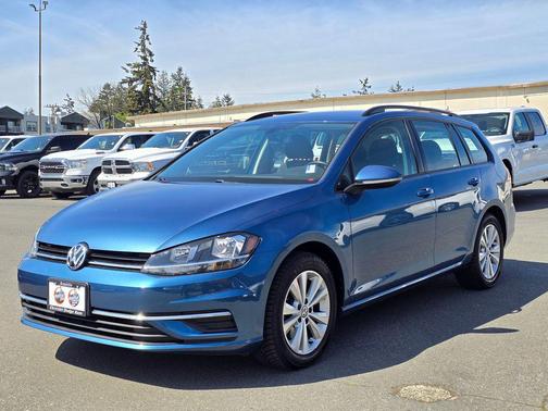 Blue 2019 Volkswagen Golf SportWagen TSI S