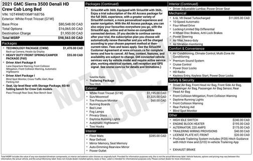 White Frost 2021 GMC Sierra 3500 Denali