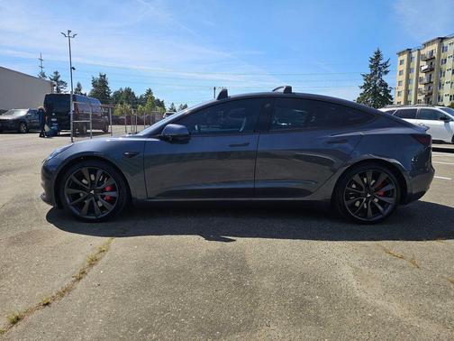 Grey 2020 Tesla Model 3 Performance