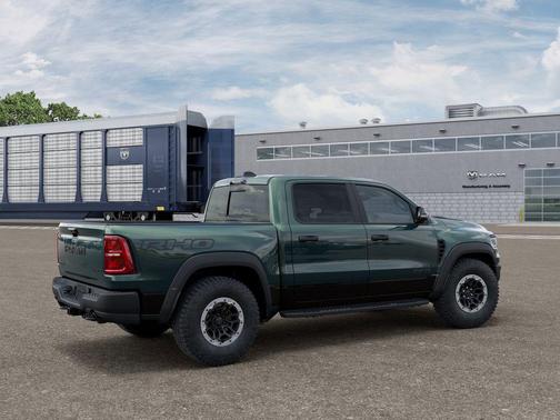 Serrano Green Metallic 2026 RAM 1500 RHO Crew Cab 4x4 5'7' Box
