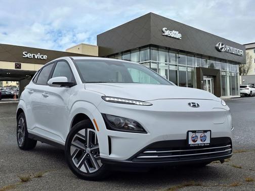 Lunar White 2023 Hyundai KONA EV SE