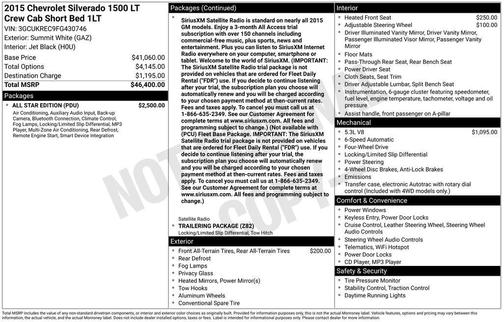 Summit White 2015 Chevrolet Silverado 1500 1LT