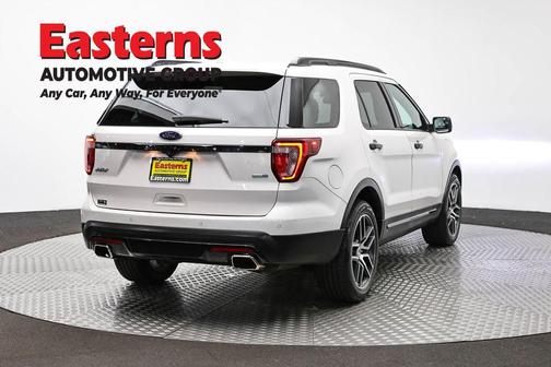 White Platinum Metallic Tri-Coat 2017 Ford Explorer sport