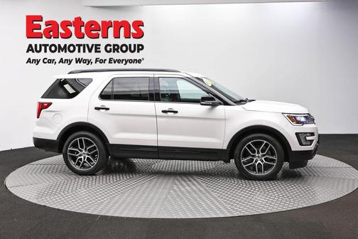 White Platinum Metallic Tri-Coat 2017 Ford Explorer sport