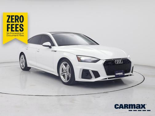 White 2022 Audi A5 Sportback S-Line Premium