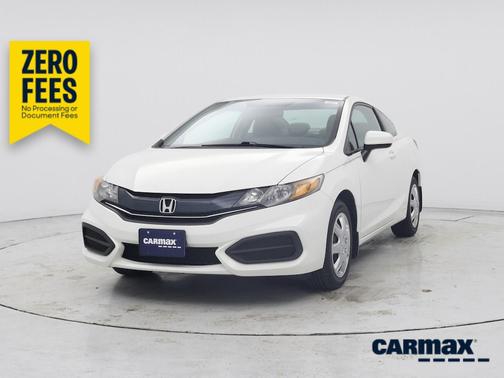 White 2015 Honda Civic LX