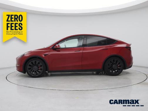 Red 2023 Tesla Model Y Performance