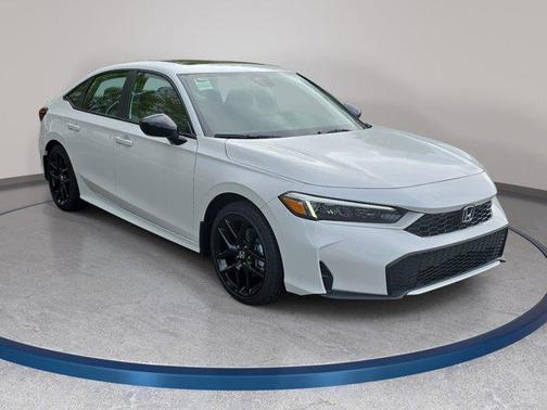 Platinum White Pearl 2026 Honda Civic Hybrid Sport