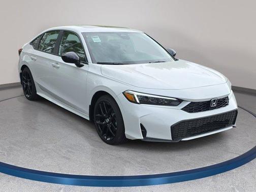 Platinum White Pearl 2026 Honda Civic Hybrid Sport