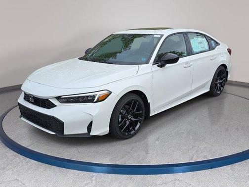 Platinum White Pearl 2026 Honda Civic Hybrid Sport