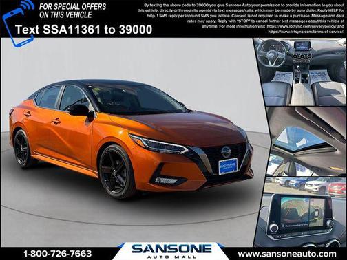 Monarch Orange Metallic/Super Black 2023 Nissan Sentra SR