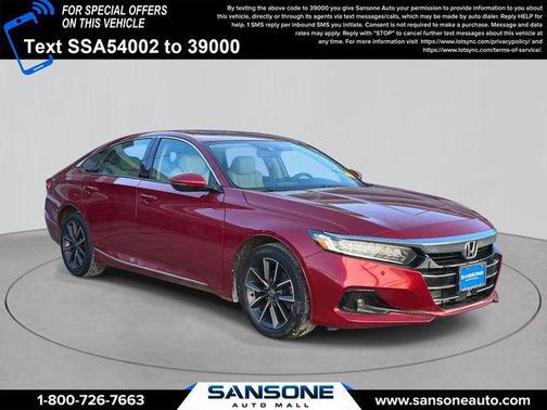 Radiant Red 2021 Honda Accord EX-L 1.5T