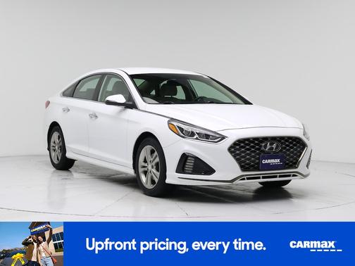 White 2019 Hyundai SONATA SEL