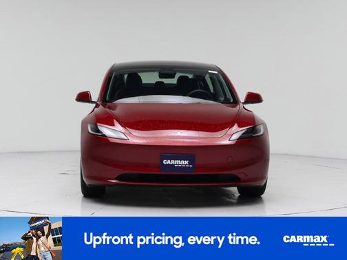 Red 2025 Tesla Model 3 Long Range