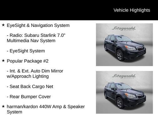 Dark Gray Metallic 2016 Subaru Forester 2.5i Touring