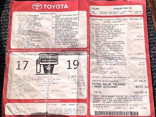 2002 Toyota Tacoma Xtracab