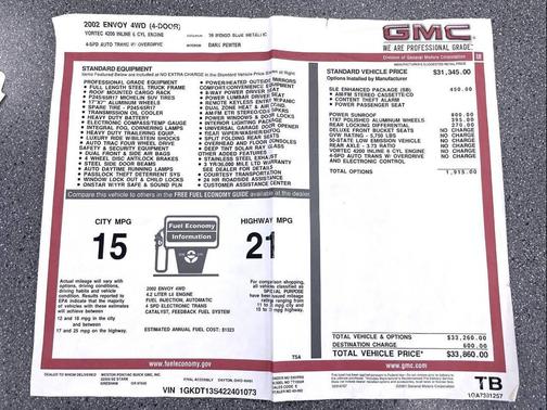 2002 GMC Envoy SLE