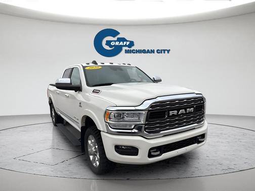 Pearl White 2020 RAM 3500 Limited Crew Cab 4x4 6'4' Box