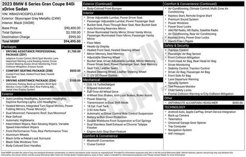 2023 BMW 840 i xDrive