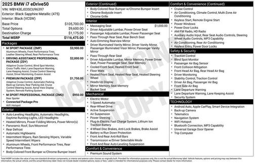 2025 BMW i7 eDrive50