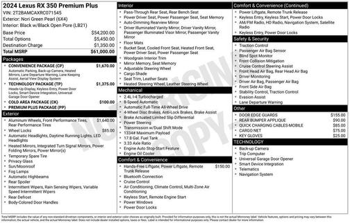 2024 Lexus RX 350 Premium Plus