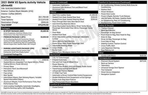2021 BMW X5 xDrive40i