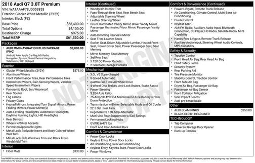 2018 Audi Q7 3.0T Premium