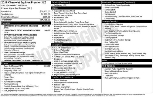 Cajun Red Tintcoat 2018 Chevrolet Equinox Premier