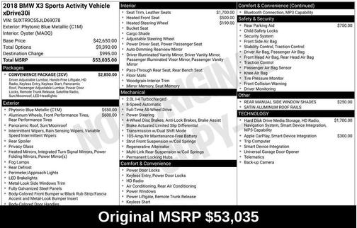 2018 BMW X3 xDrive30i