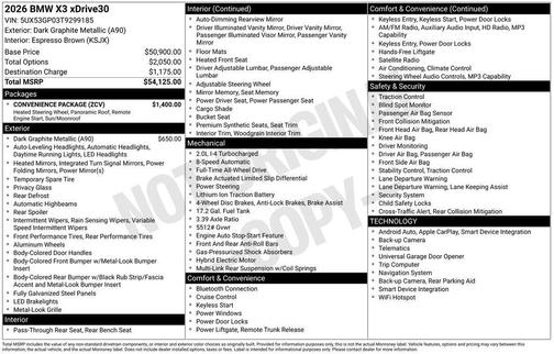 2026 BMW X3 30 xDrive