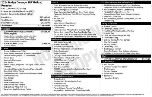2024 Dodge Durango SRT Hellcat Premium AWD