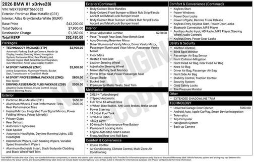 2026 BMW X1 xDrive28i
