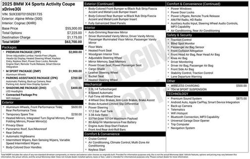 2025 BMW X4 xDrive30i