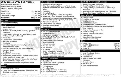 2025 Genesis GV80 3.5T