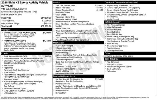 2018 BMW X5 xDrive35i