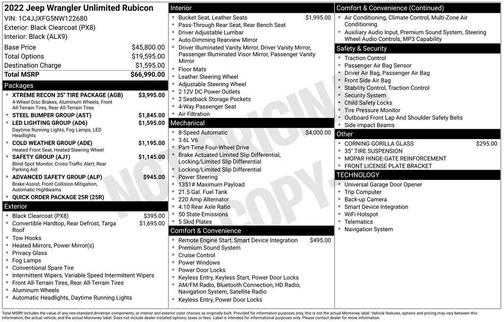2022 Jeep Wrangler Unlimited Rubicon