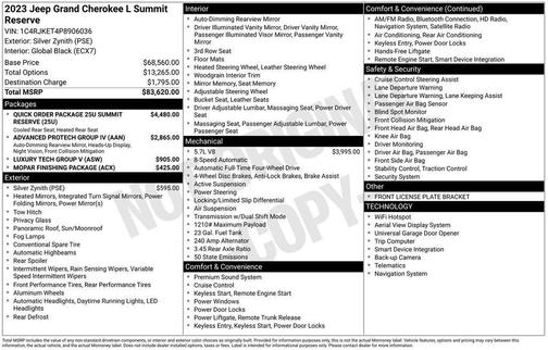 2023 Jeep Grand Cherokee L Summit Reserve