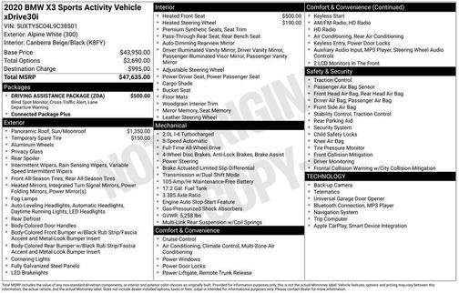 2020 BMW X3 xDrive30i