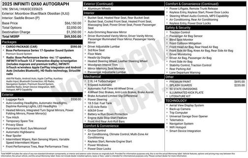 2025 INFINITI QX60 AUTOGRAPH